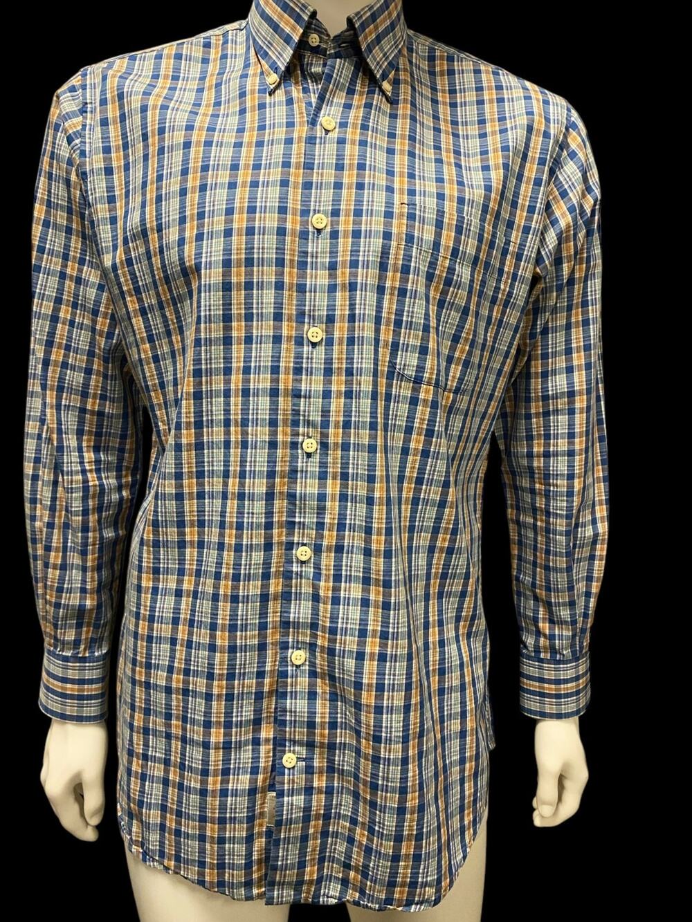 Peter Millar Button Down Shirt Mens M Plaid Casual